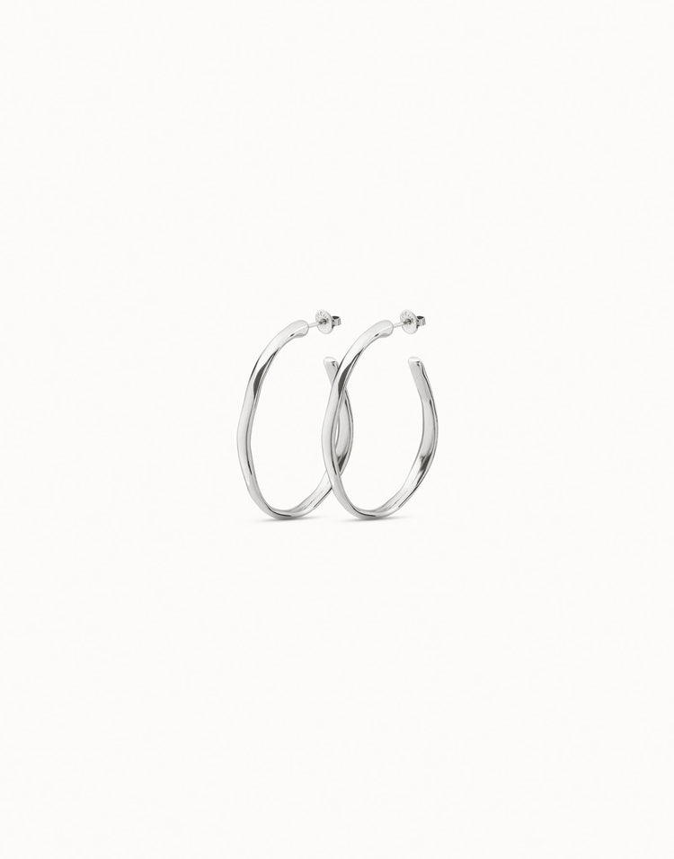 OPEN HOOP EARRINGS SILVER