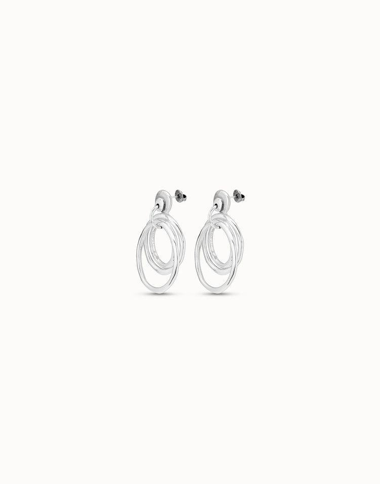 IRREGULAR HOOP EARRINGS SILVER