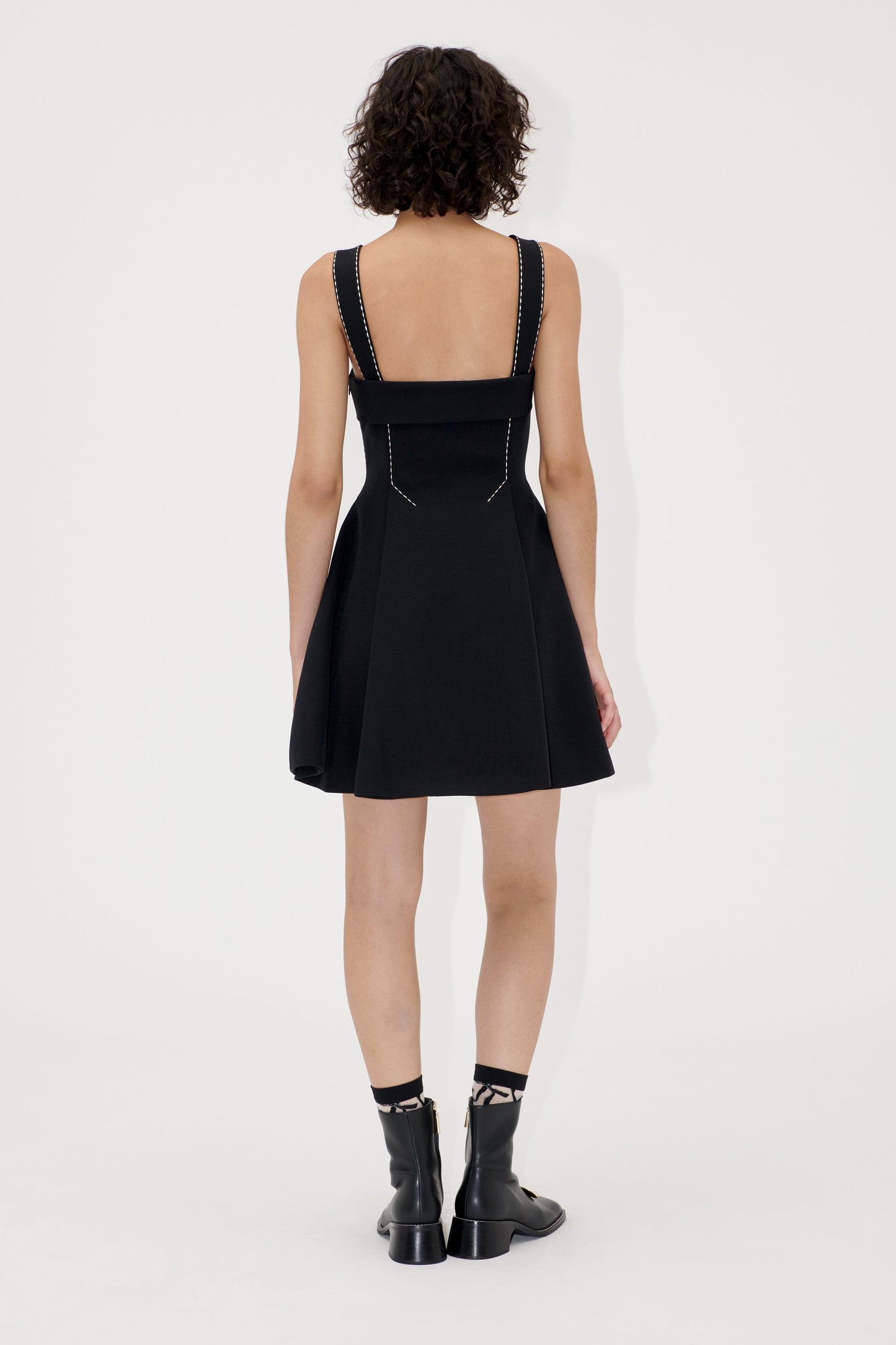 JET BLACK MINI DRESS