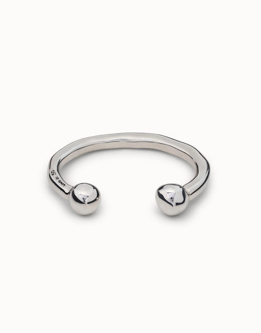 DOUBLE BALL BANGLE SILVER