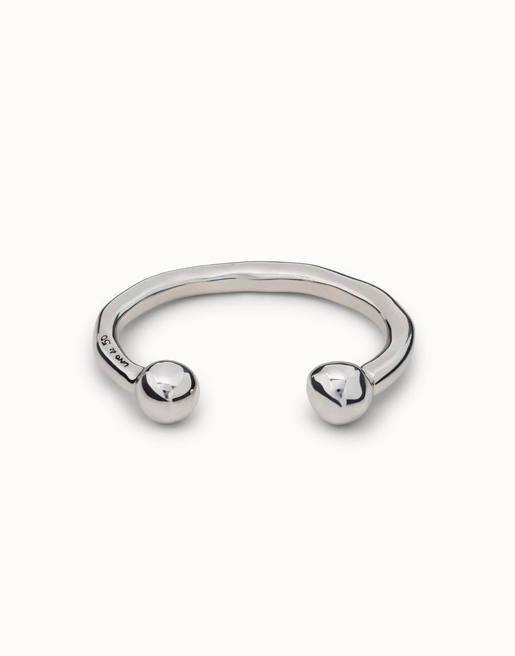 DOUBLE BALL BANGLE SILVER