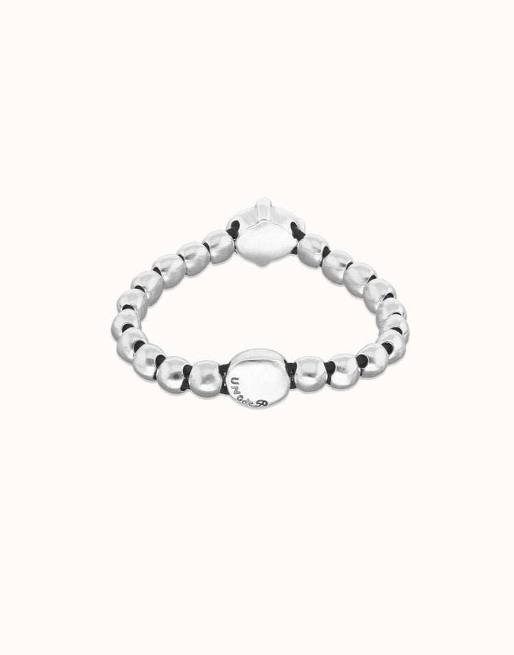 BEADED BRACELET WITH BLUE CRYSTAL