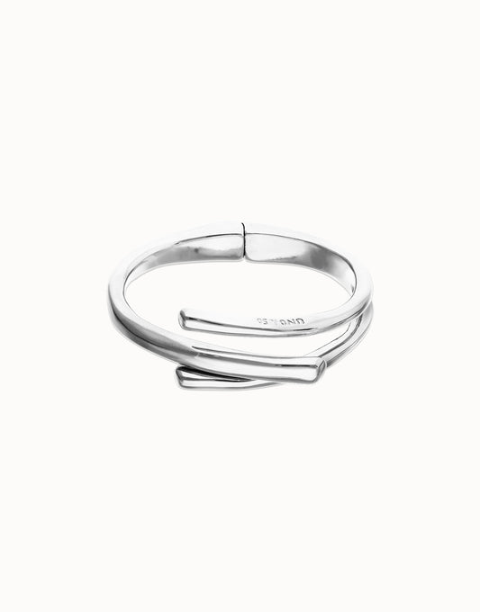 Bangle bracelet intertwined SILVER
