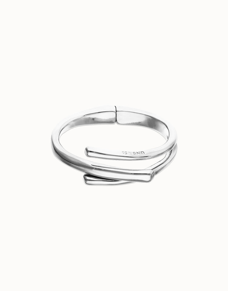 Bangle bracelet intertwined SILVER
