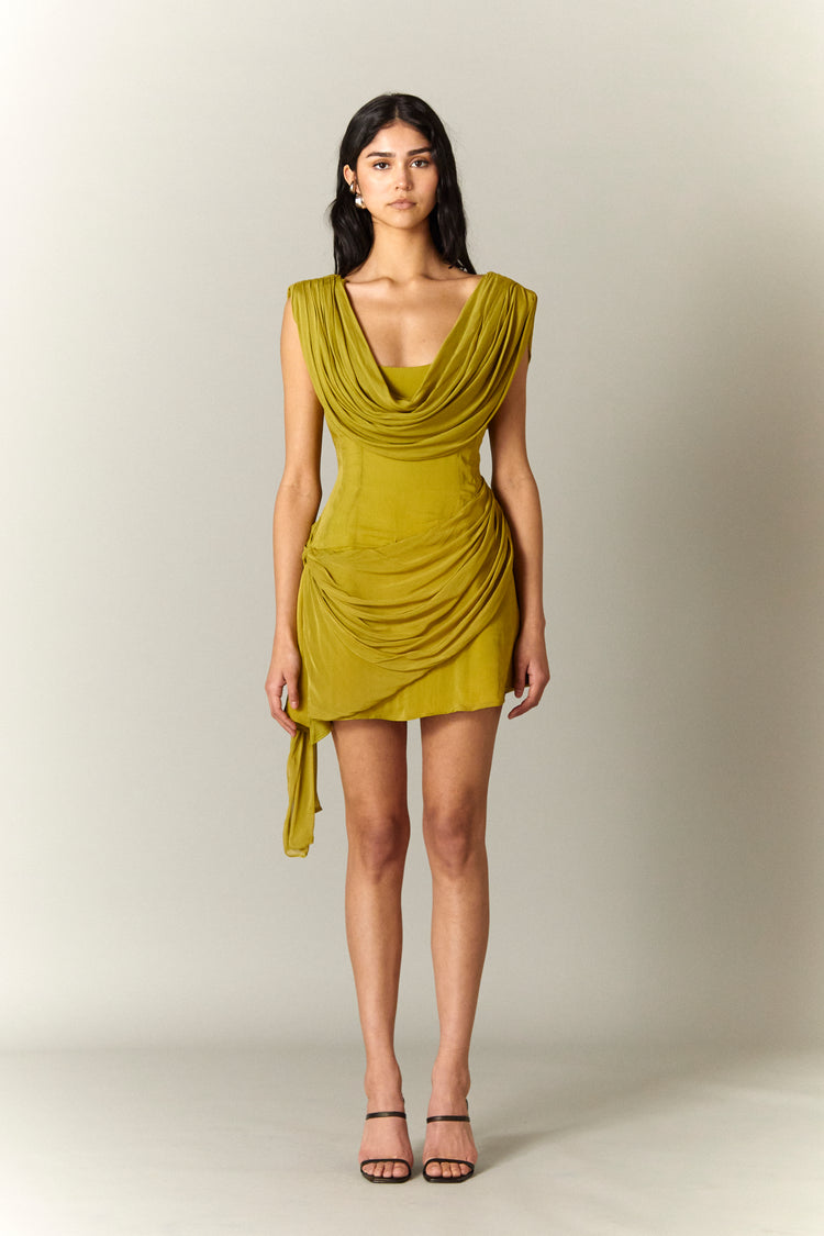 AURORA DRAPE MINI DRESS