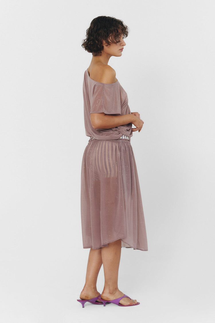 RUCHED SPARKLE SKIRT