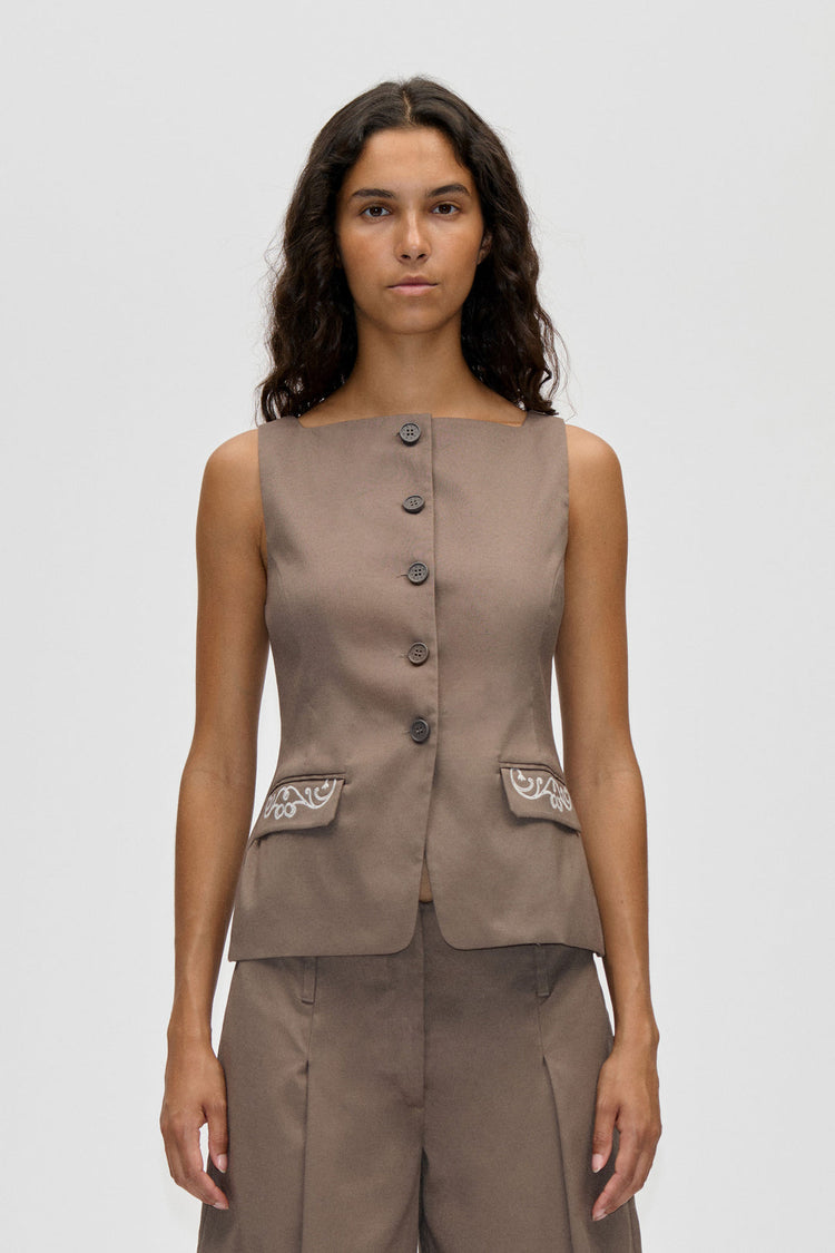 EMBROIDERED VEST