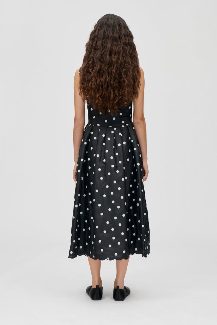 QUILTED DOTS DRESS
