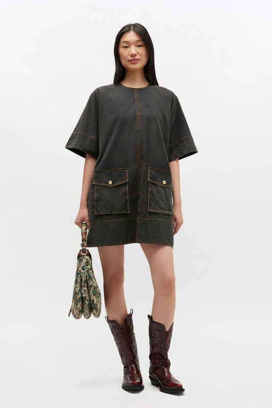 BOXY KIMONO MINI DRESS