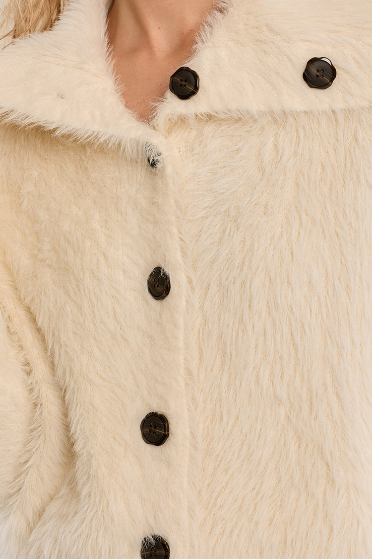 FLUFFY KNIT CARDIGAN
