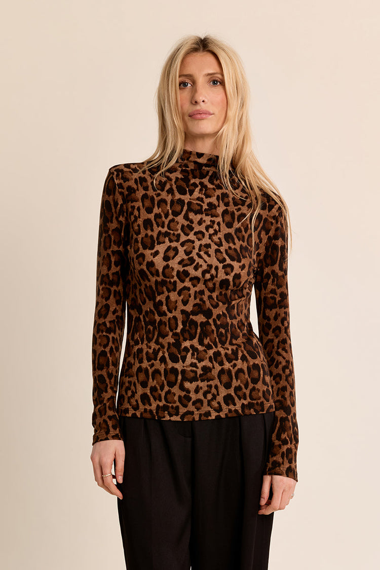 LEOPARD STAND UP TOP