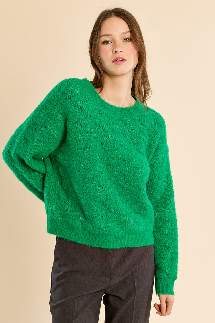 OPENWORK KNIT SWEATER