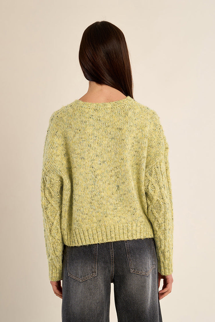 BRAIDED KNIT SWEATER