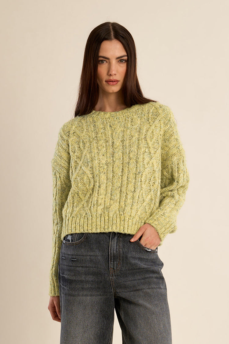 BRAIDED KNIT SWEATER