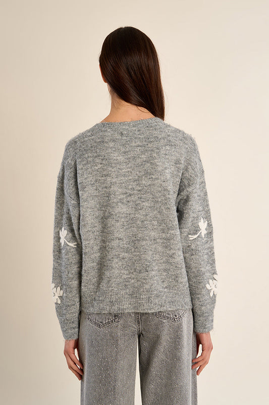 FLORAL KNIT CARDIGAN