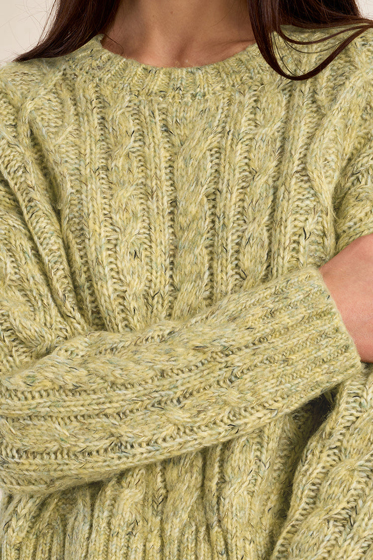 BRAIDED KNIT SWEATER